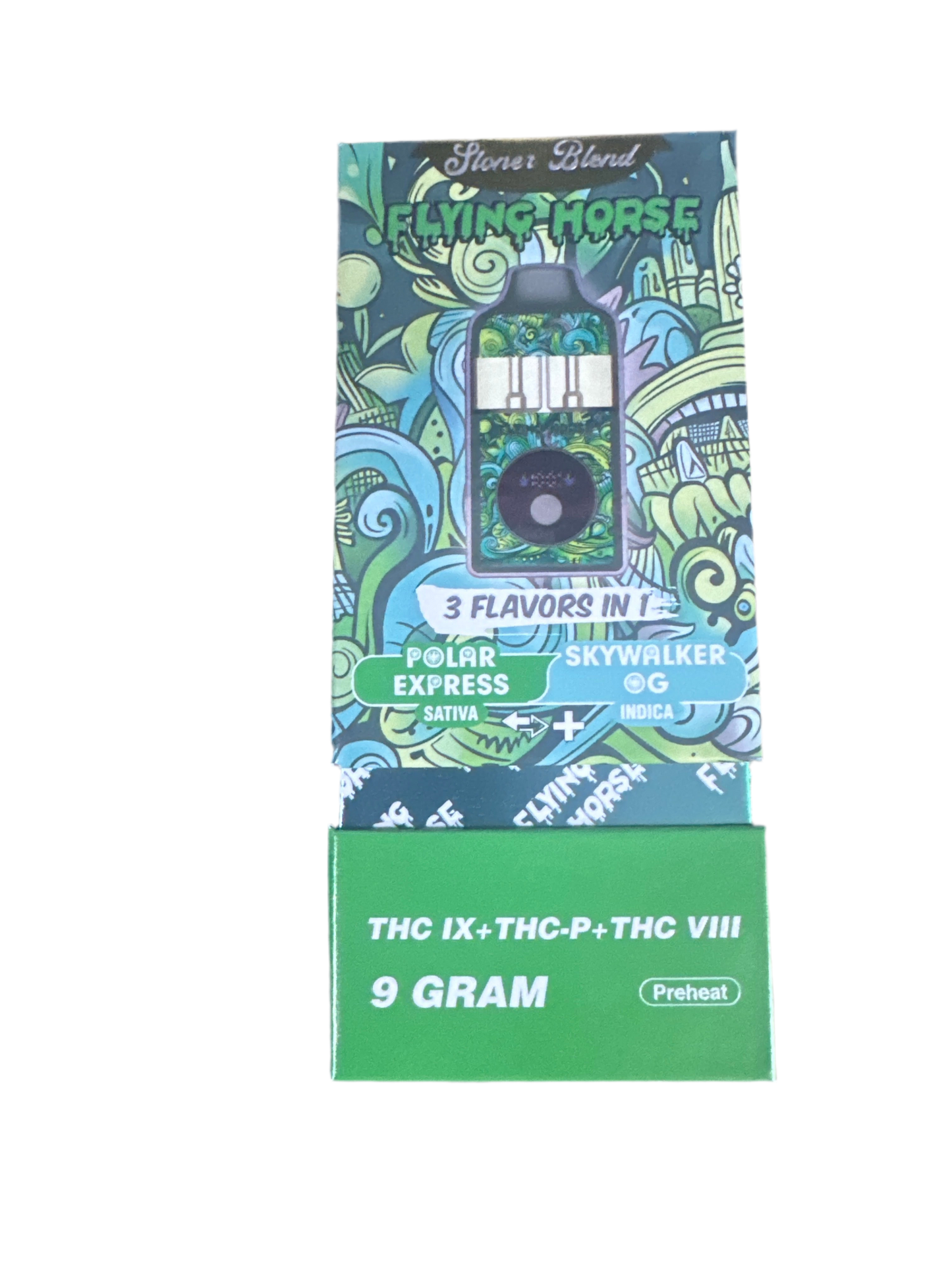 Flying Horse - 3 Flavors in 1 - Polar Express Sativa/Skywalker OG Indica - 9 Gram
