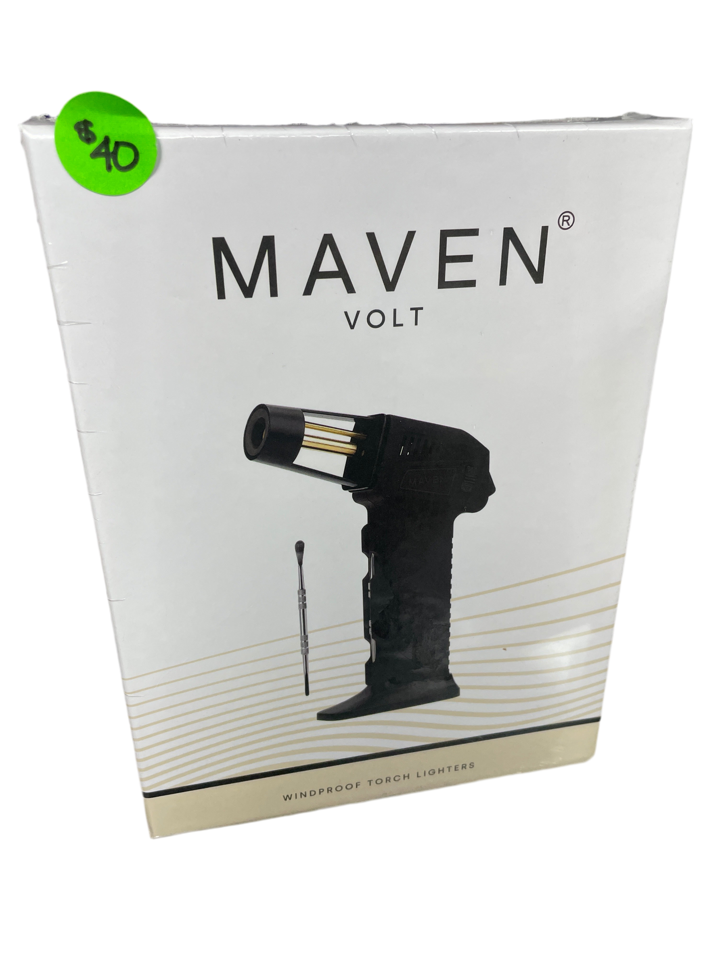 Maven Volt Windproof Butane Torch - Black