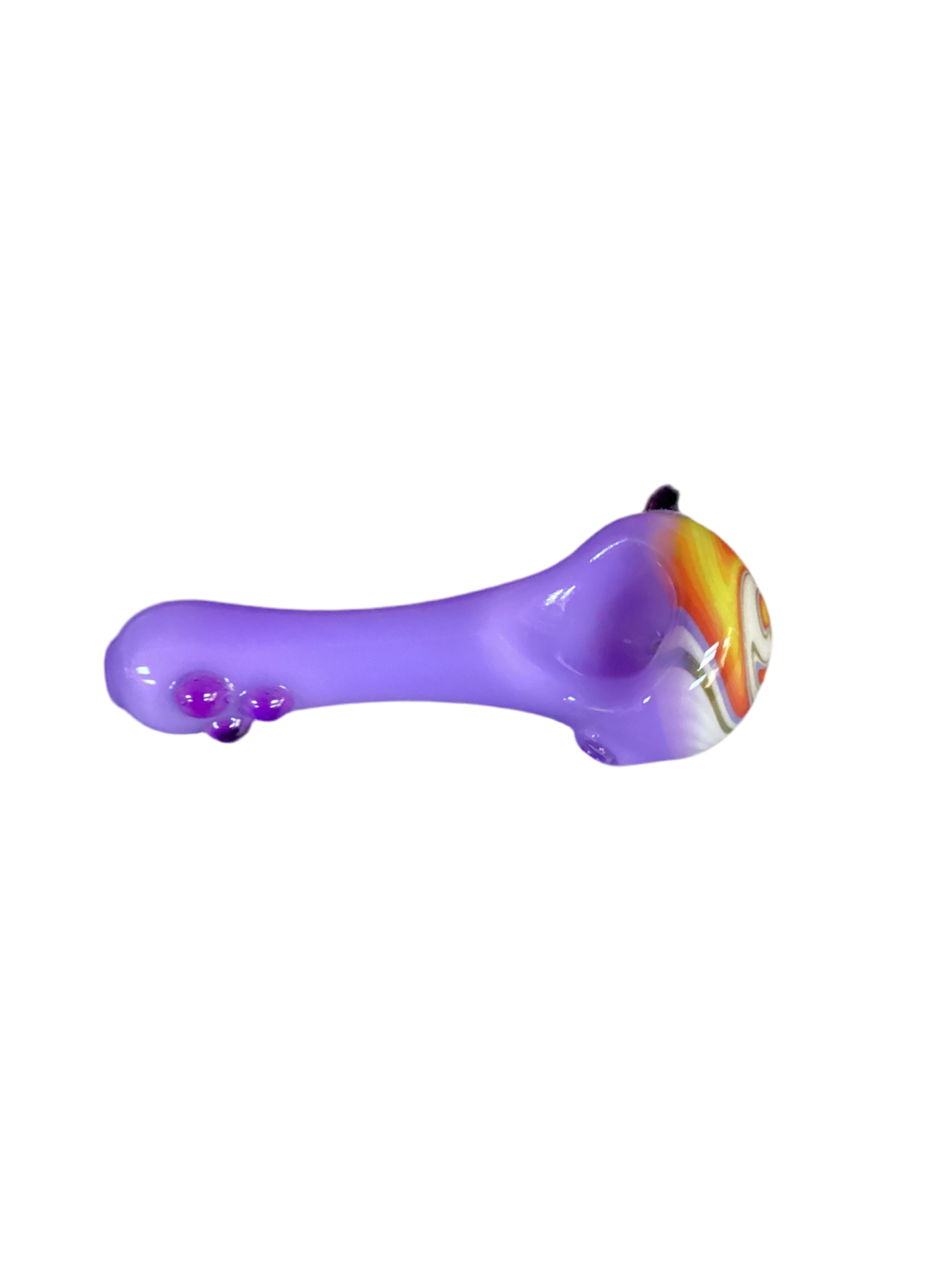 Small purple and multi color bowl Handpipe (local glass)