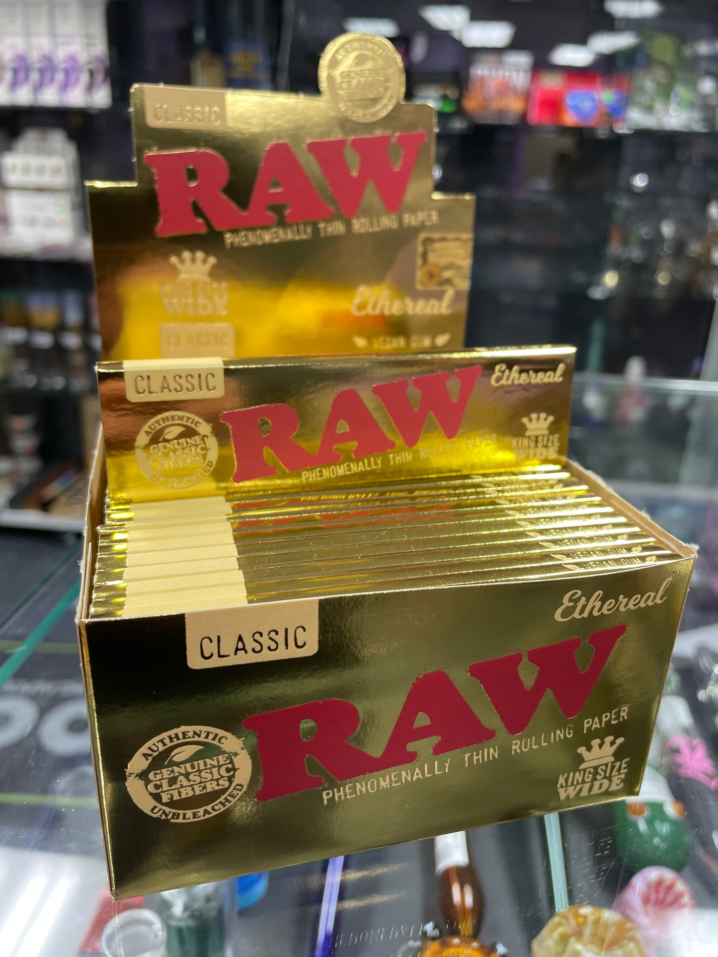 Raw Gold Ethereal King Size Wide Papers