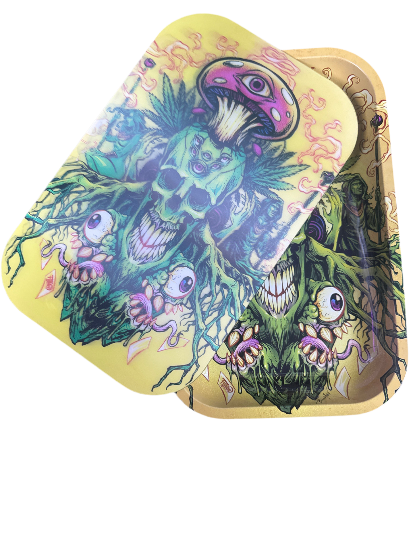 3D Reflective - Trippy Skull Plant