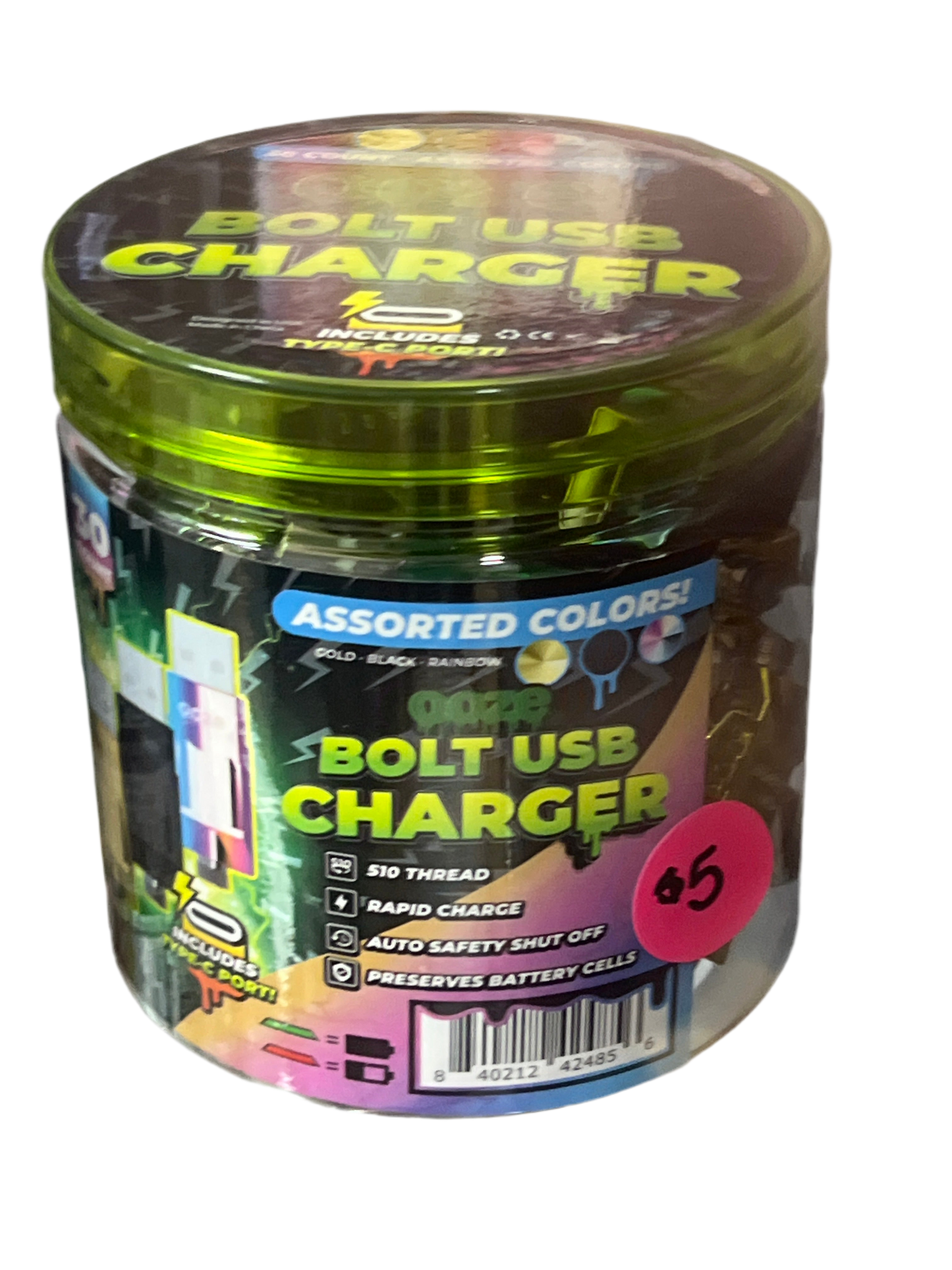 OOZE Bolt USB 510 Battery Charger with Type-C Port