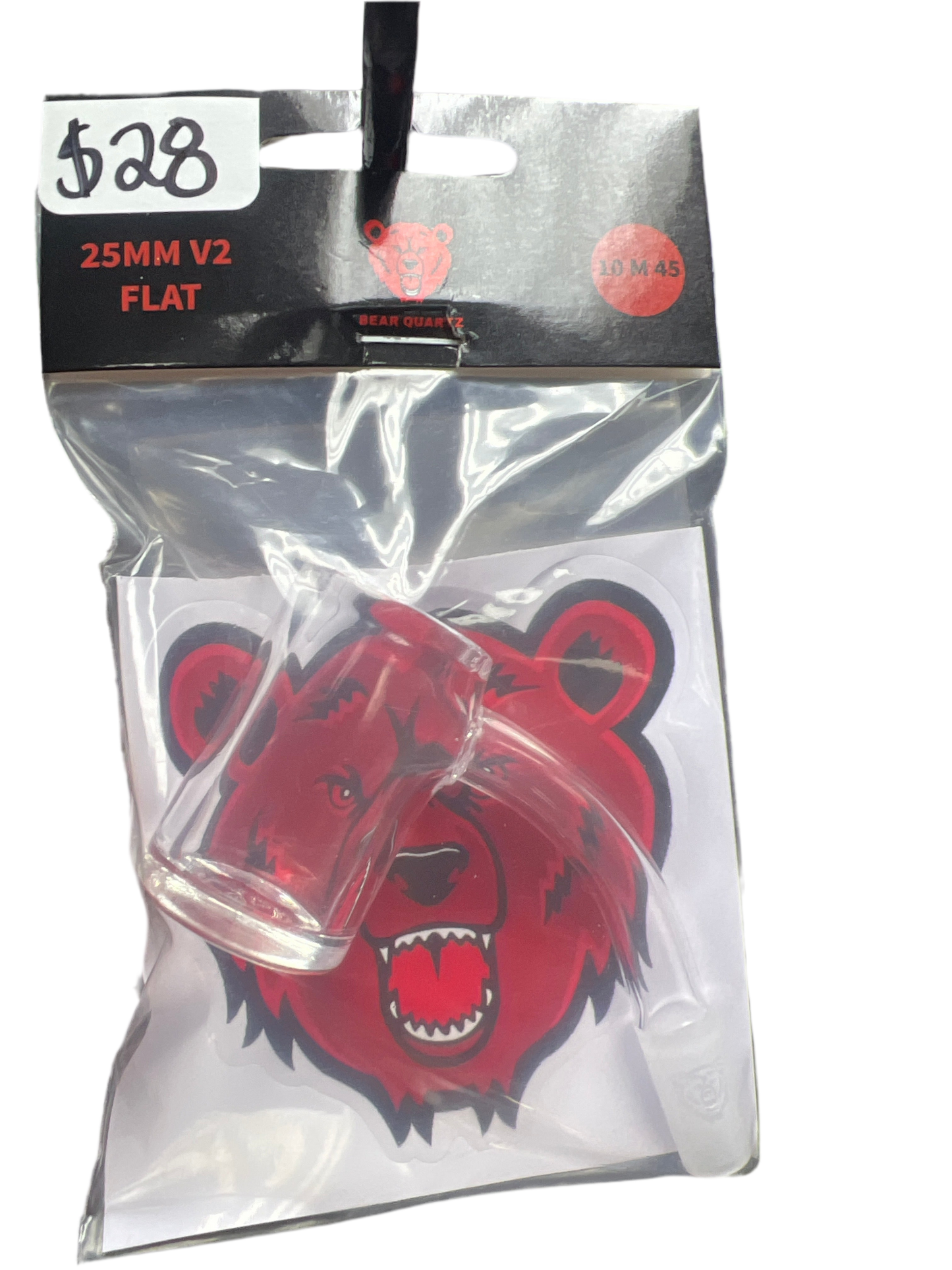 Bear Quartz 25mm V2 Flat 10 Male 45 Banger