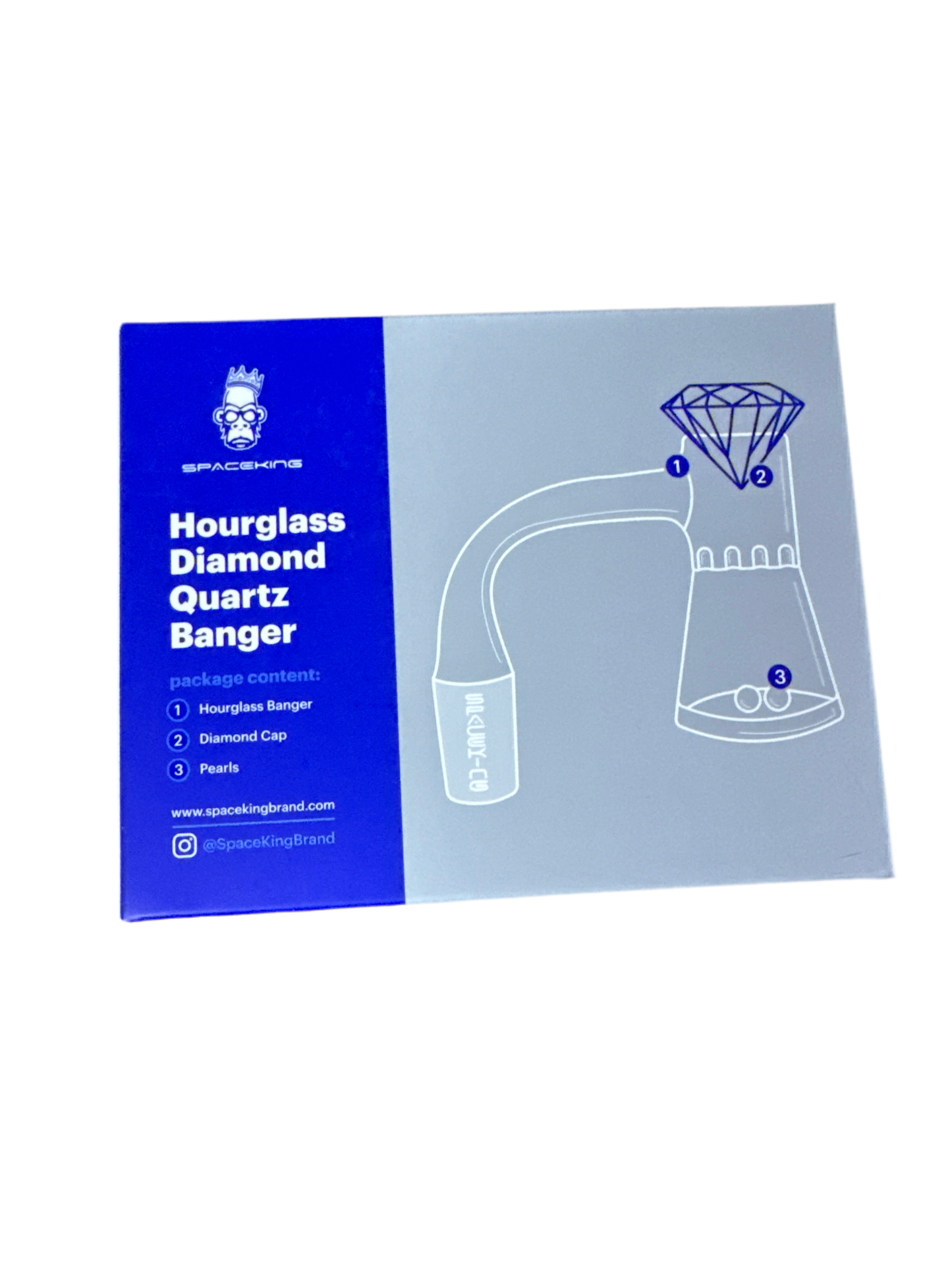 Spaceking Hourglass Diamond Quartz Banger