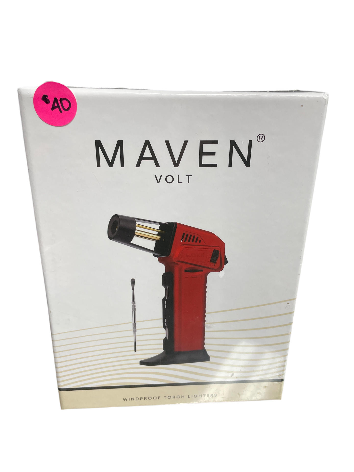 Maven Volt Windproof Butane Torch - Red
