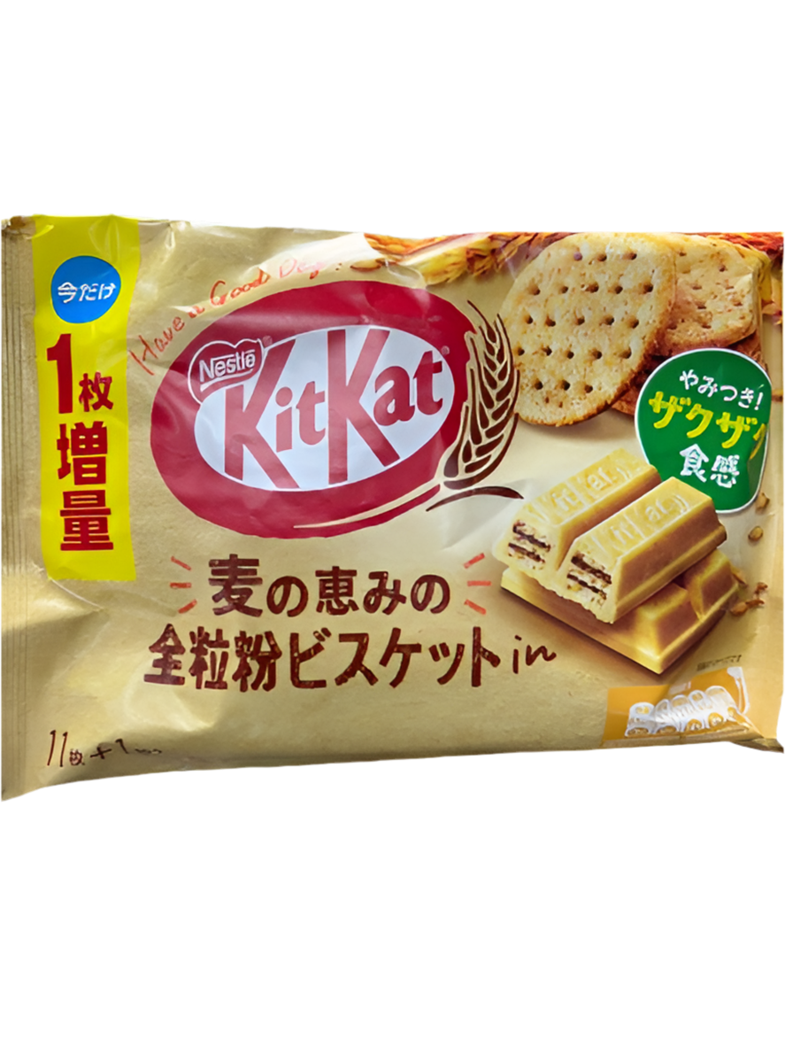 Kit-Kat Whole Wheat Mini Biscuits Gold - Japan Import -12ct