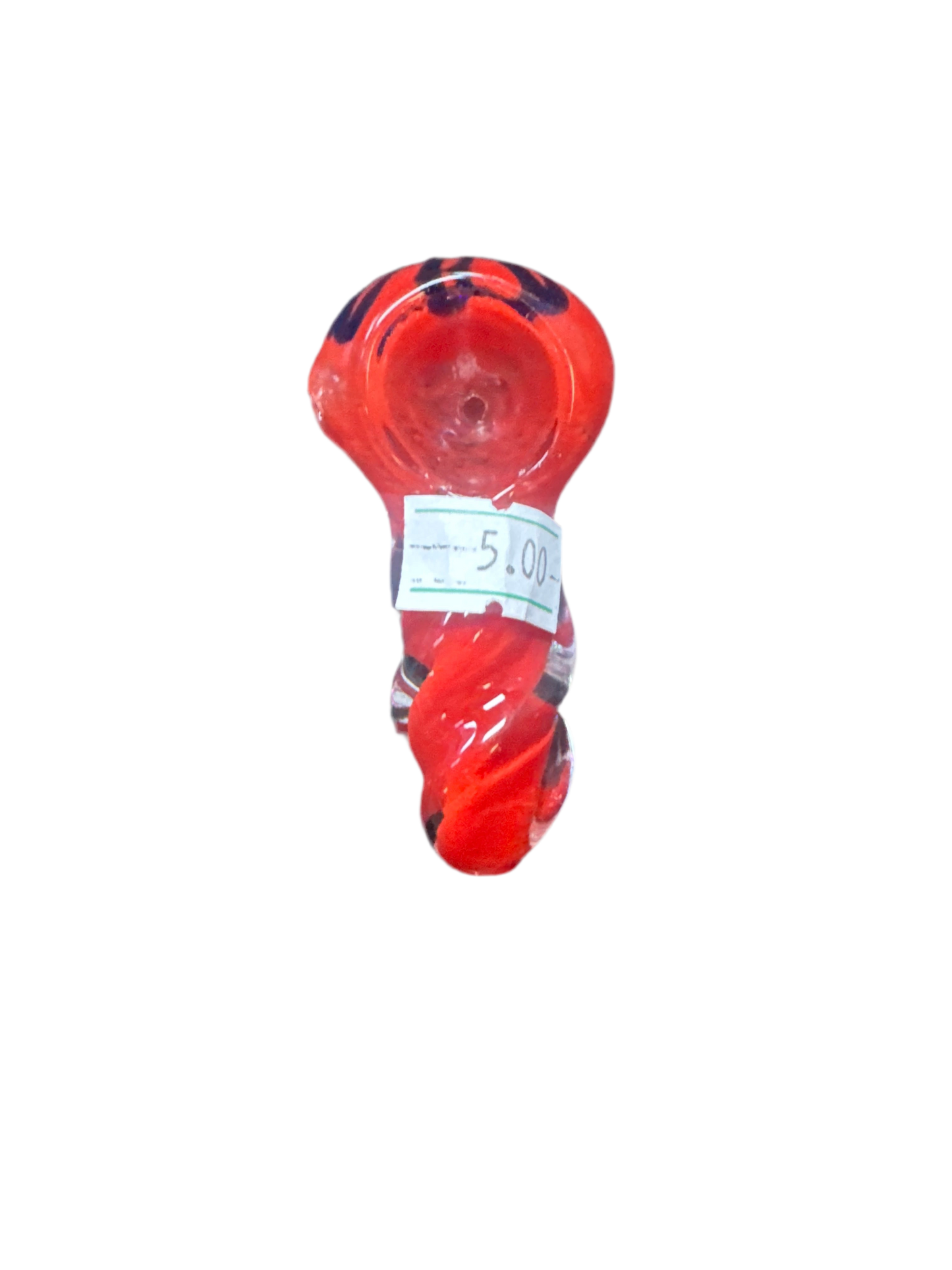 Small Red Handpipe w/Star Pattern on Top