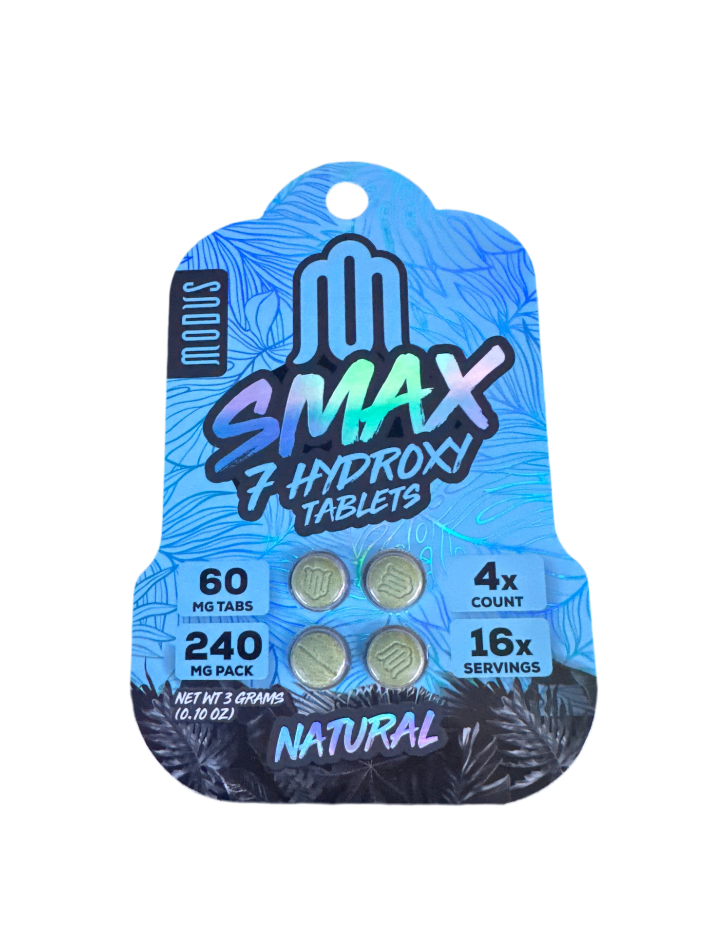 Modus Smax - 7-Hydroxy Tablets - 60mg Tabs - 240mg Pack - Natural