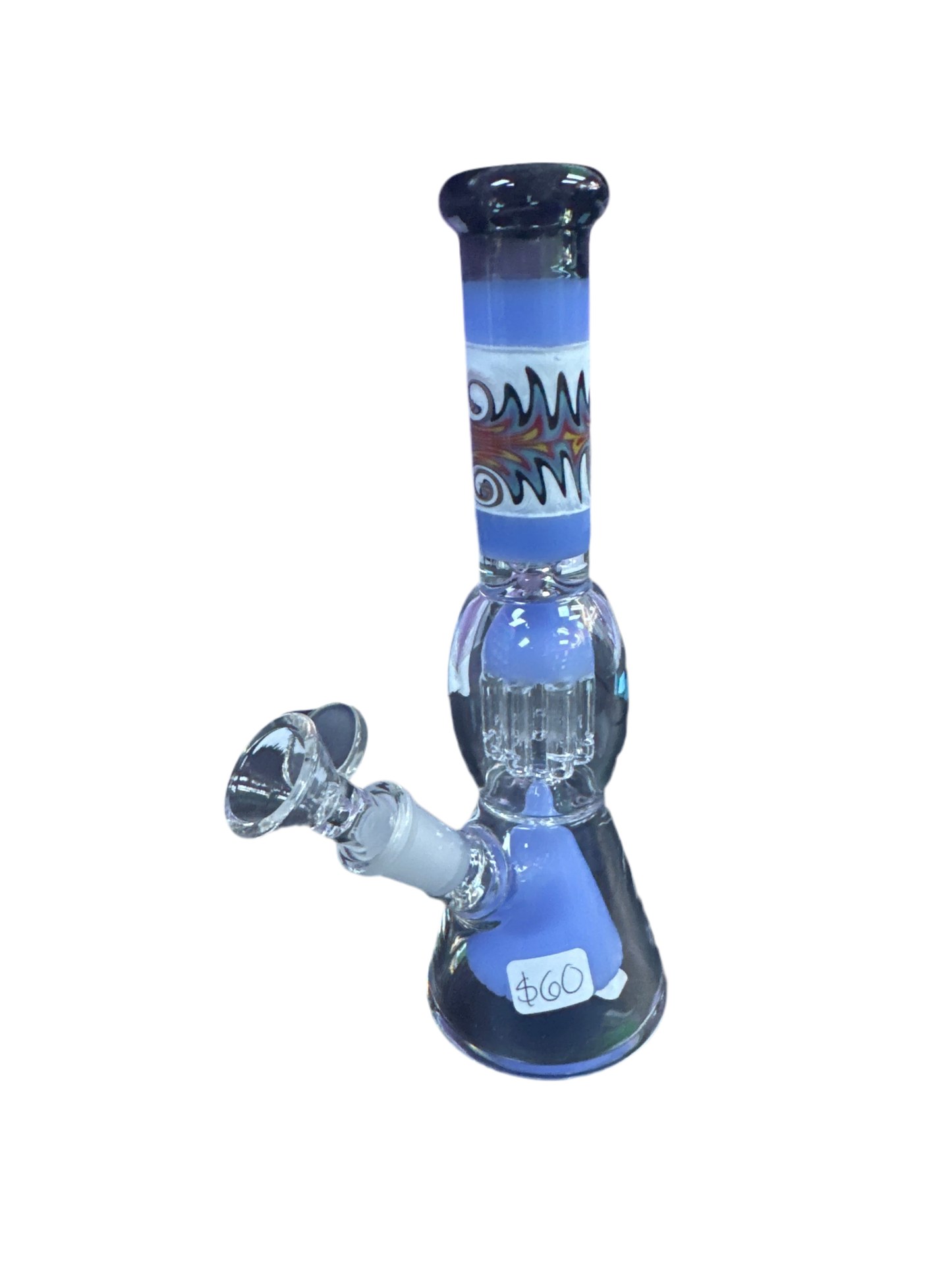 Purple w/ Fire Multi Perc in the Bottom Water Pipe