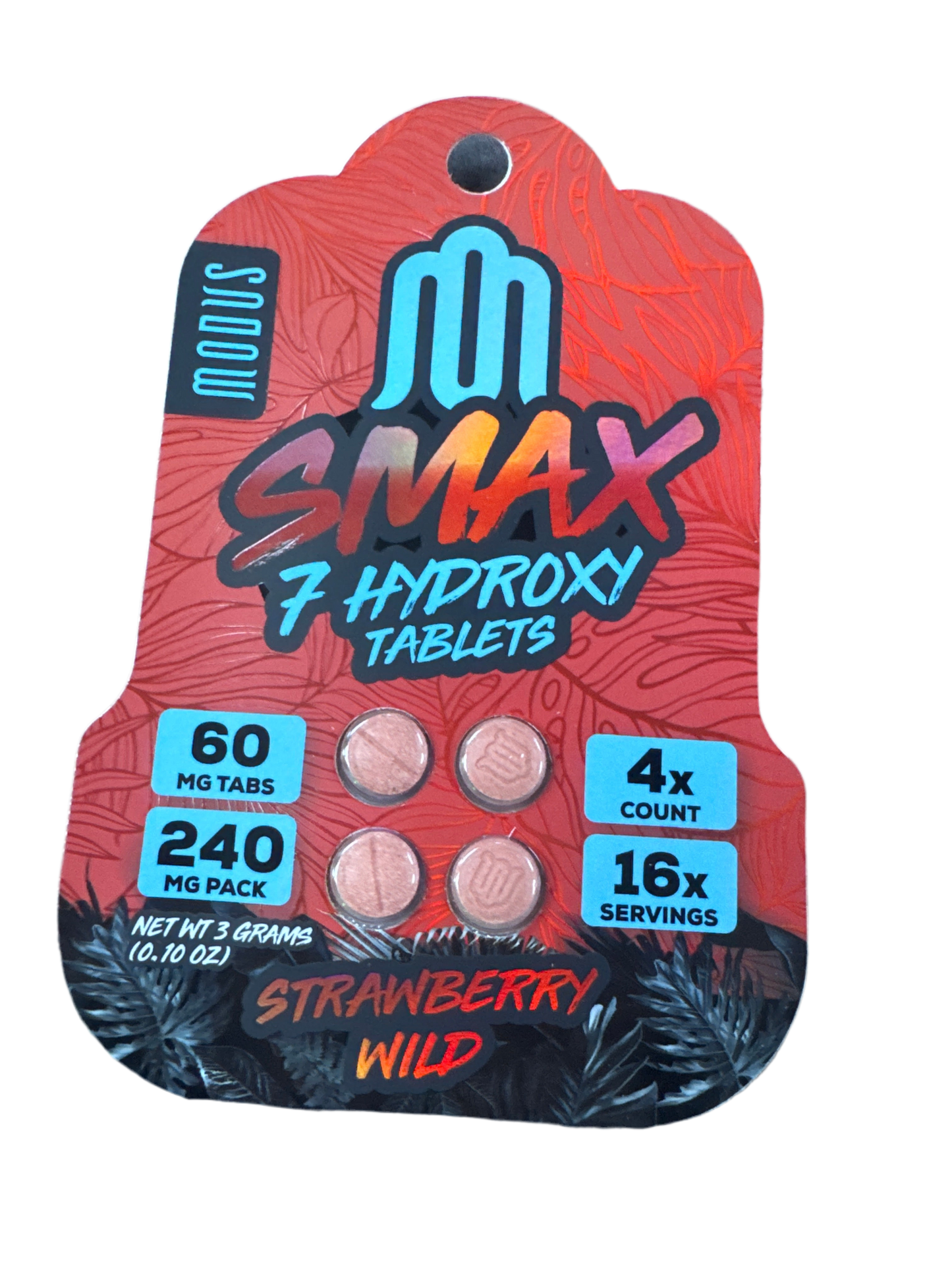 Modus 7 hydroxy tablets 60mg per tablet- strawberry wild