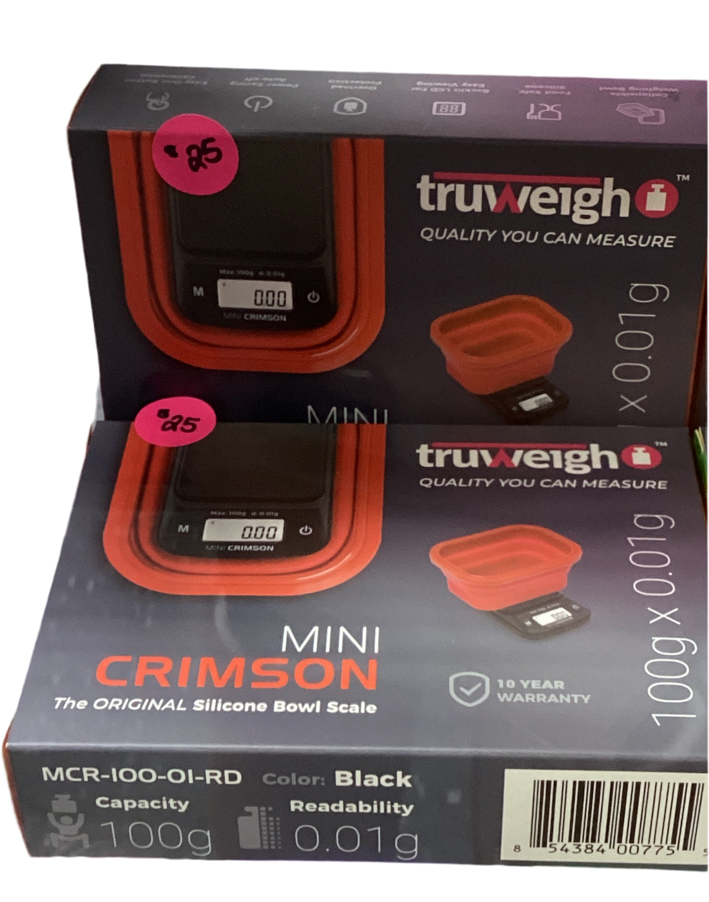 Truweigh Mini Crimson Silicone Bowl Scale Red