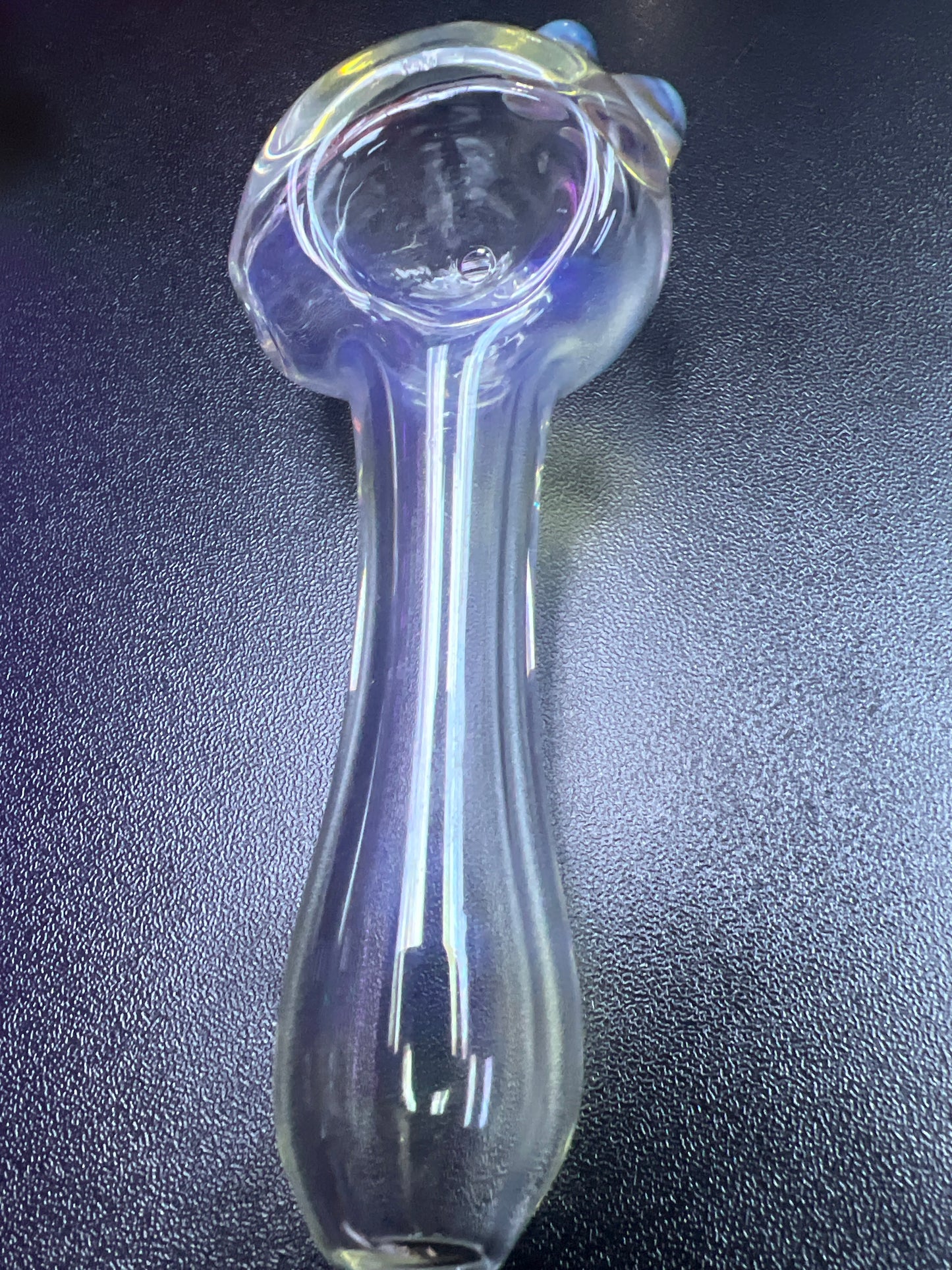 Local Blown Hand Pipe - Clear - Color Changing