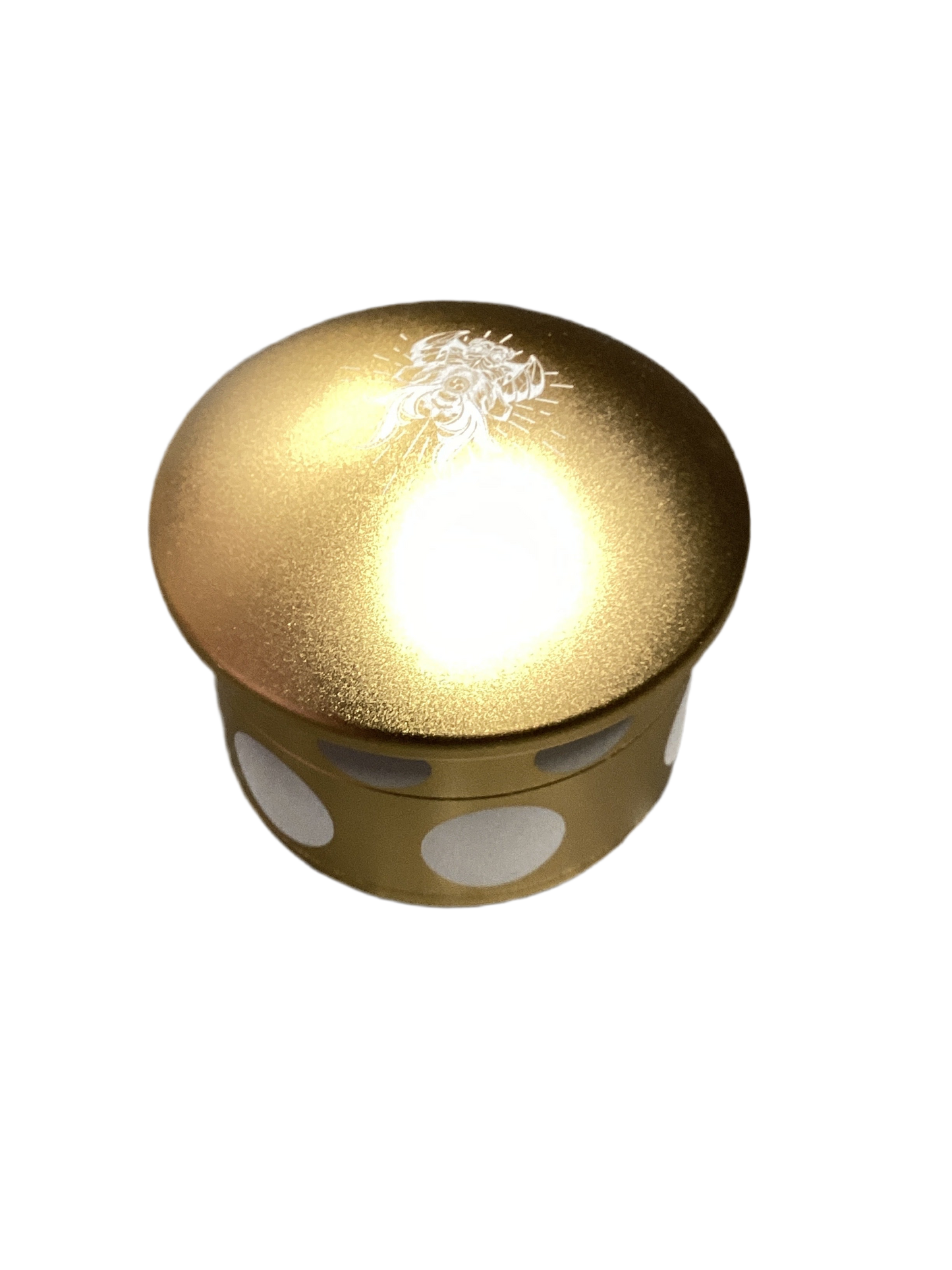 Shredder Grinder - 4 Piece Mushroom Shape Grinder - #52 Gold