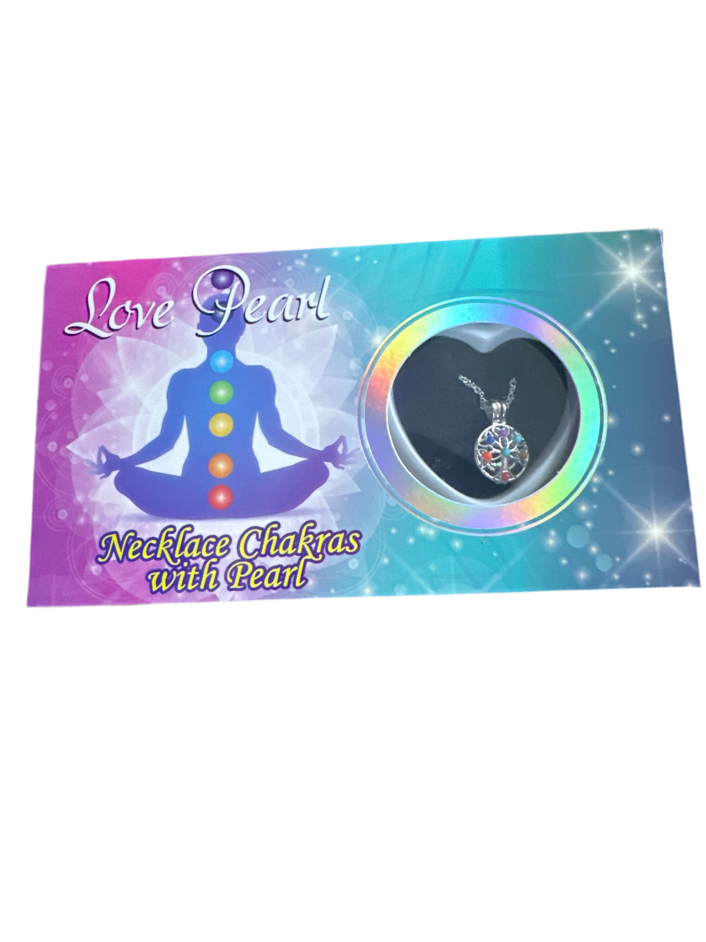 Love Pearl Necklace Chakras w/Pearl
