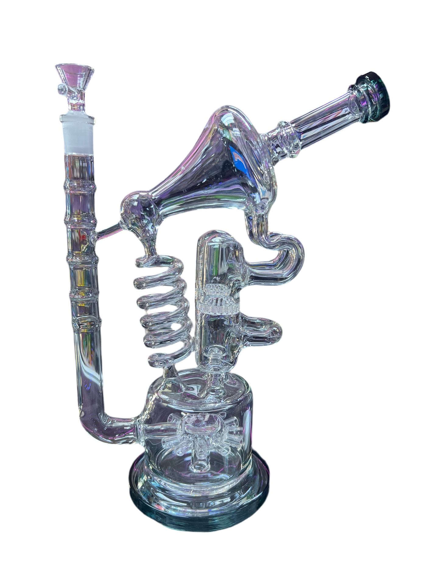 Double Perk Curl Water Pipe