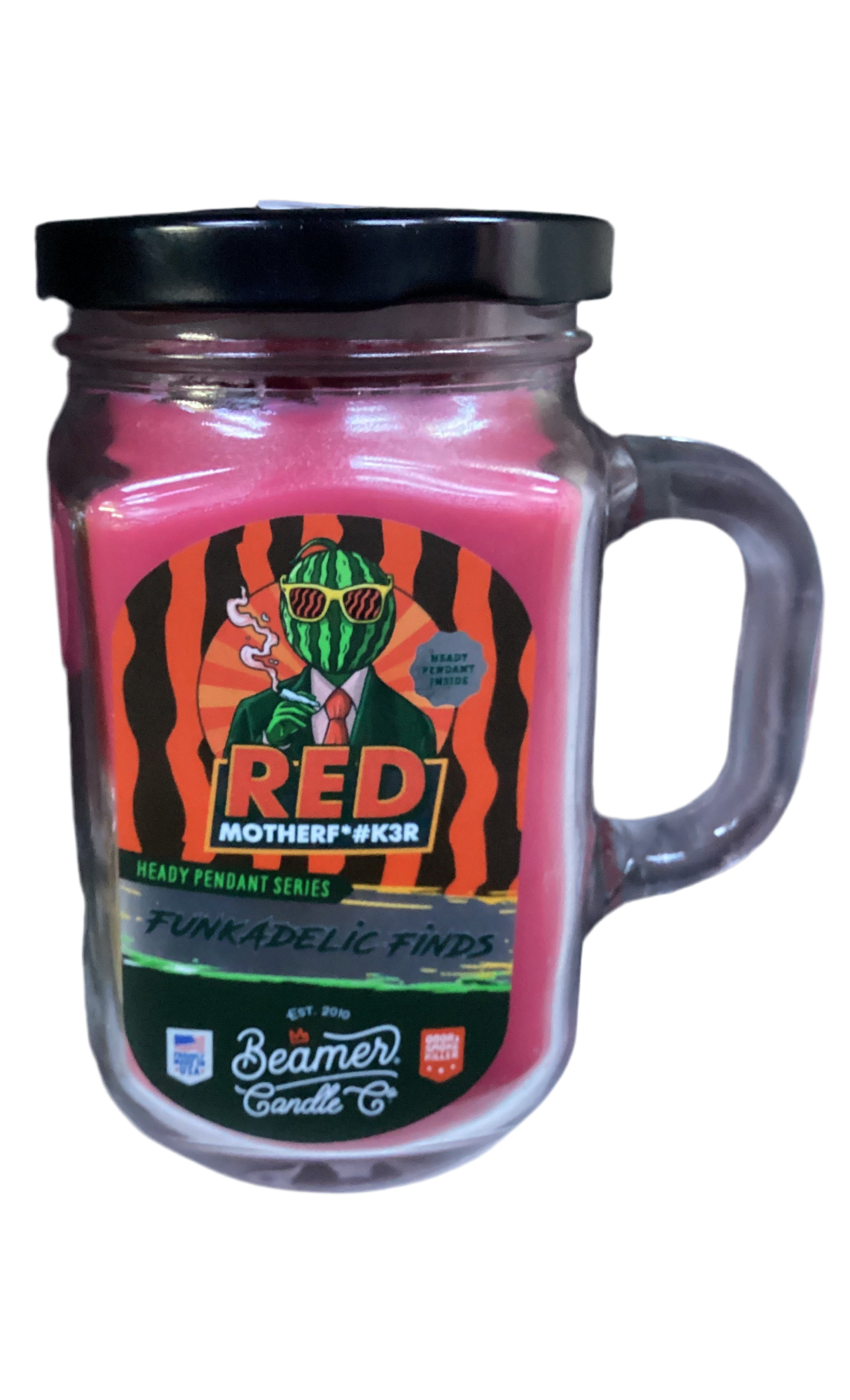 Funkadelic Finds Red MF (beamer candle)