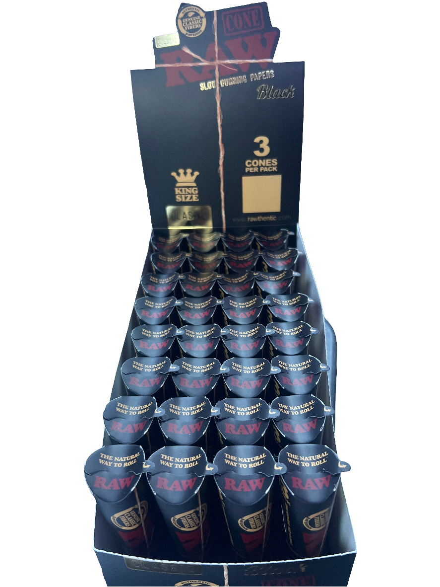 Raw Black 3 Pack Cones
