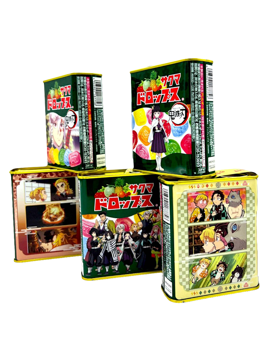 Sakuma Drops Demon Slayer, Kimetsu no Yaiba Hard Fruit Candy (Japan)