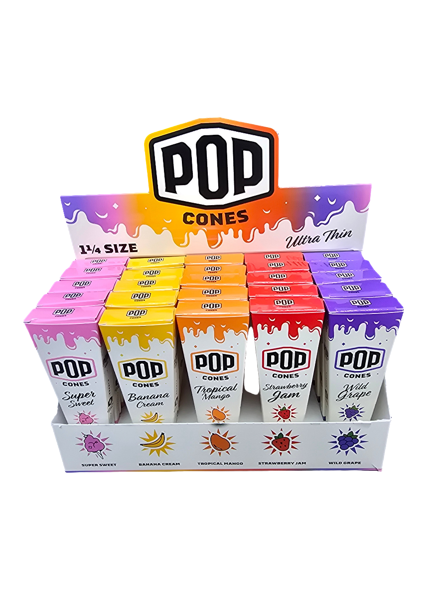Pop cones 6: 1 1/4 cones variety ultra thin
