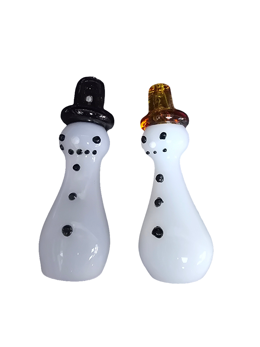 Snow man glass pipe