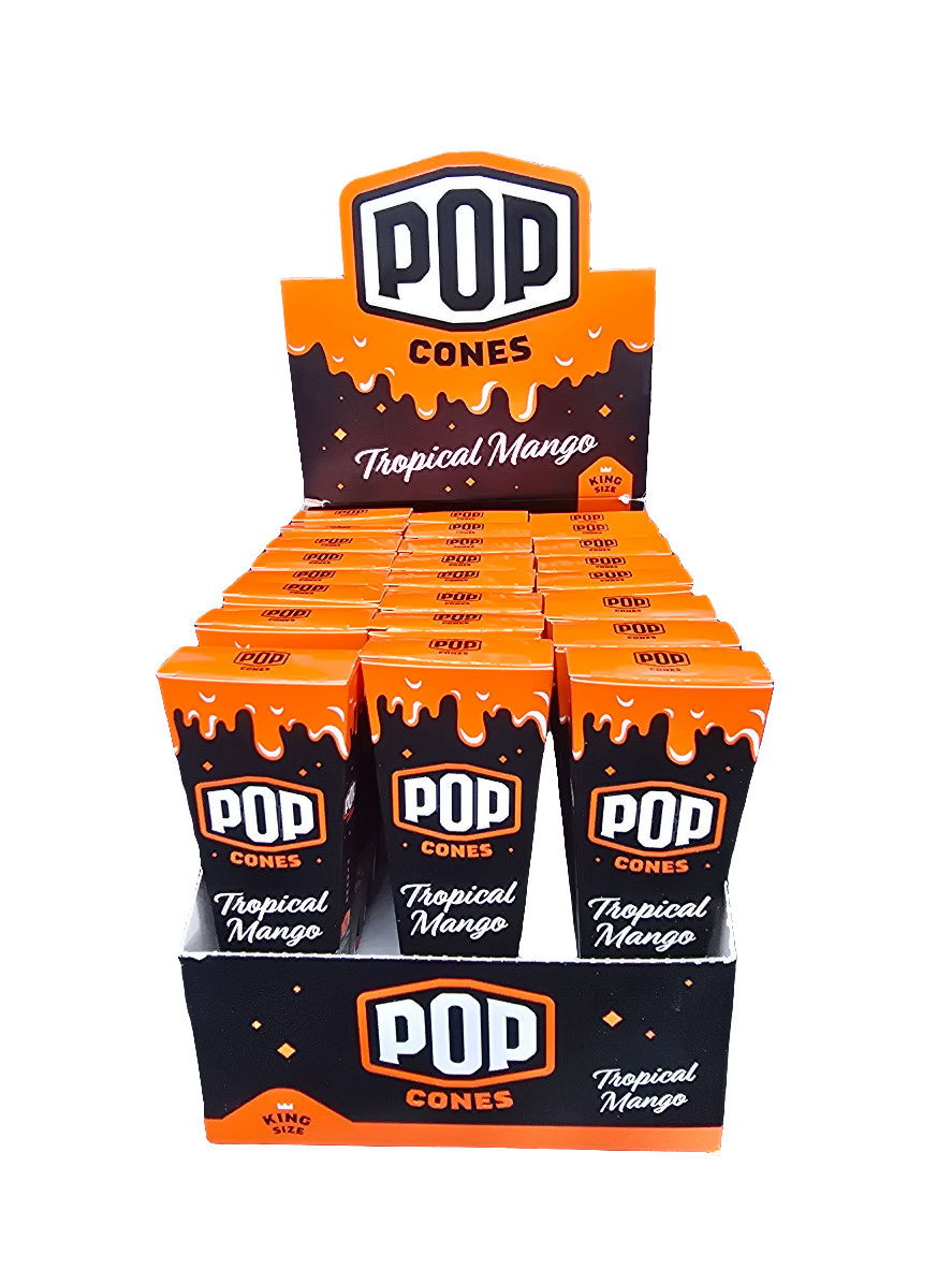 Pop cones tropical mango 3 king sized ultra thin cones