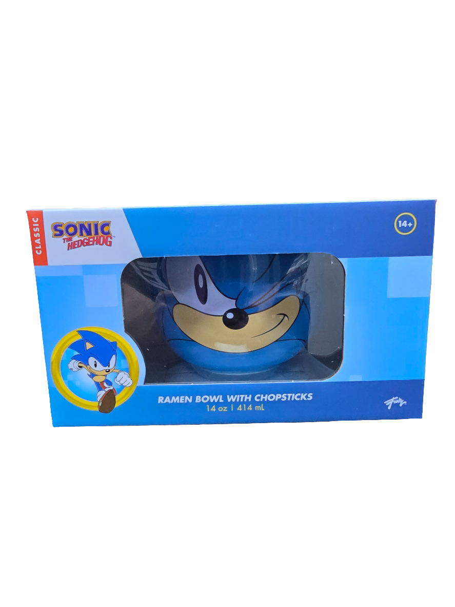 Sonic ramen bowl with chopsticks