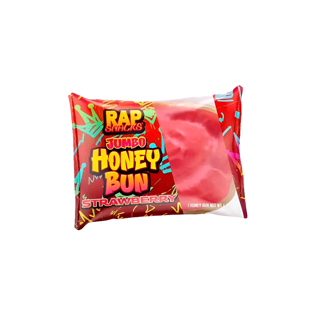 Rap Snacks Jumbo Strawberry Iced Honey Bun