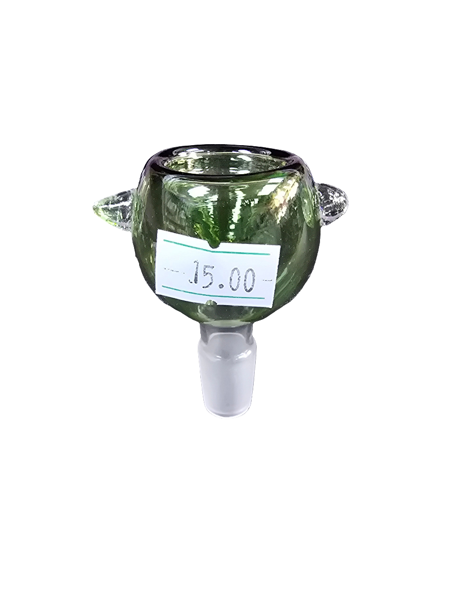 Green tint bowl piece with finger bumps