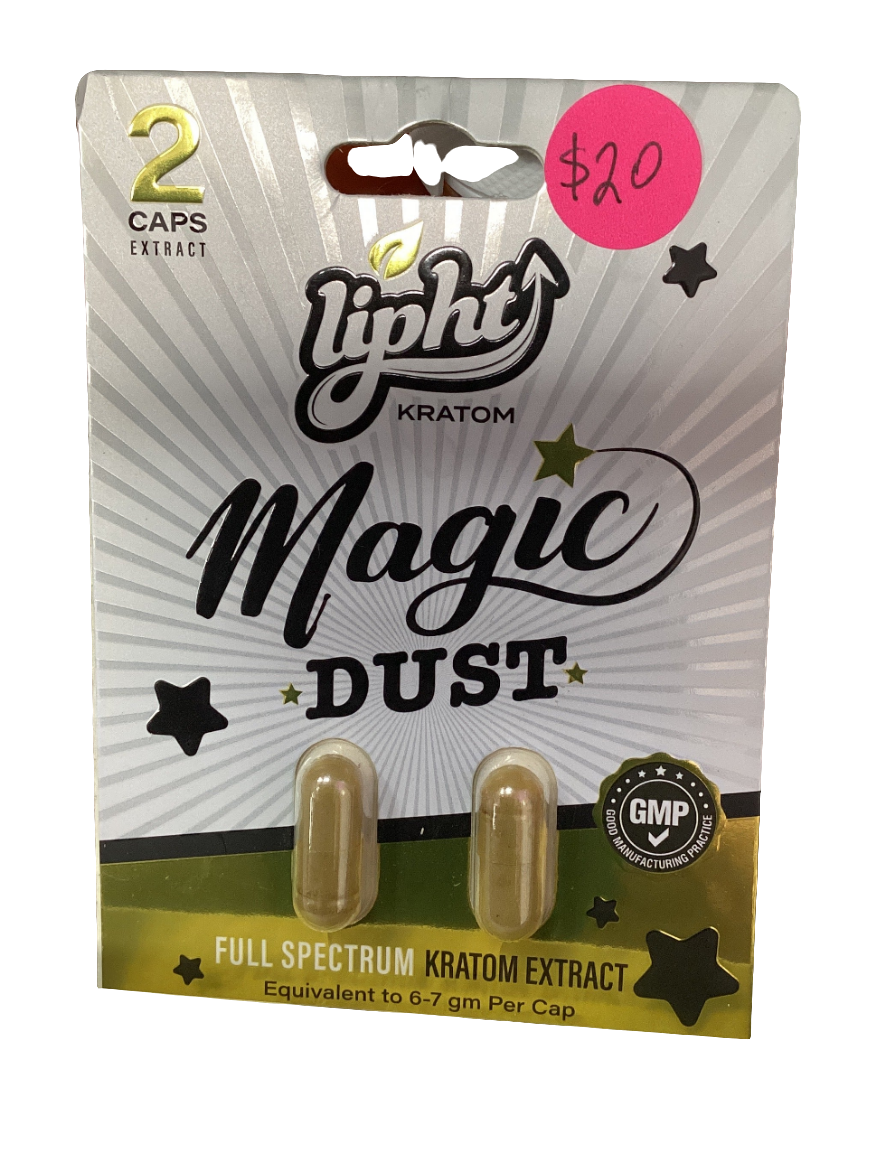 Lipht Kratom - Kratom Extract Magic Dust - 2ct Caps