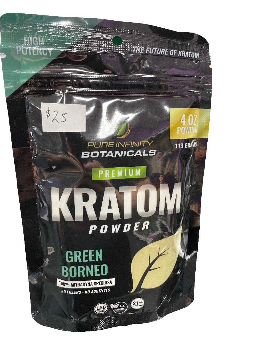 Pure Infinity Kratom Powder Green Boreno 4 oz