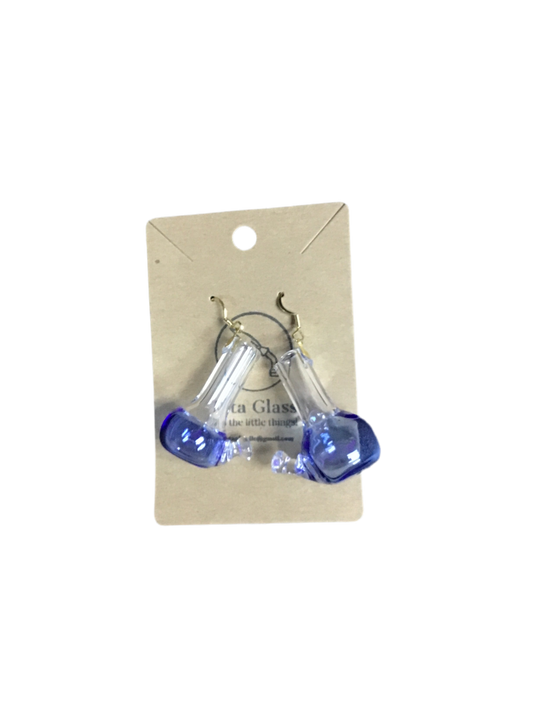 Tiny Hand Blown Bong Earring Set
