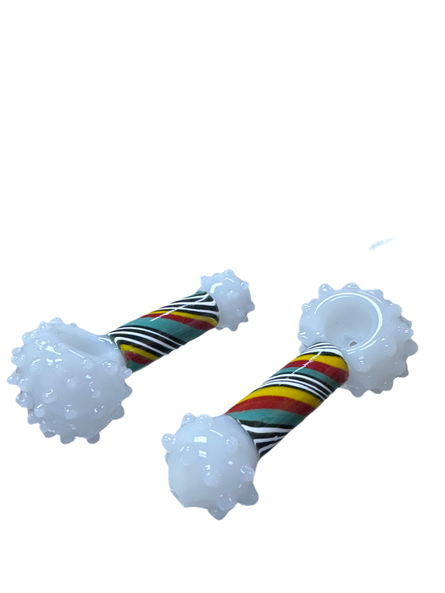 Spiked Hand Pipes With colorful accents
