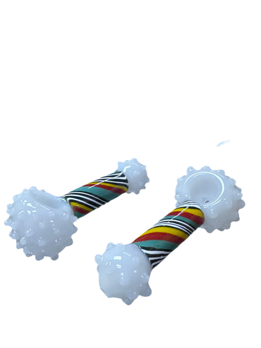 Spiked Hand Pipes With colorful accents