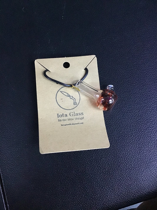 Tiny Hand Blown Bong Pendant Necklace