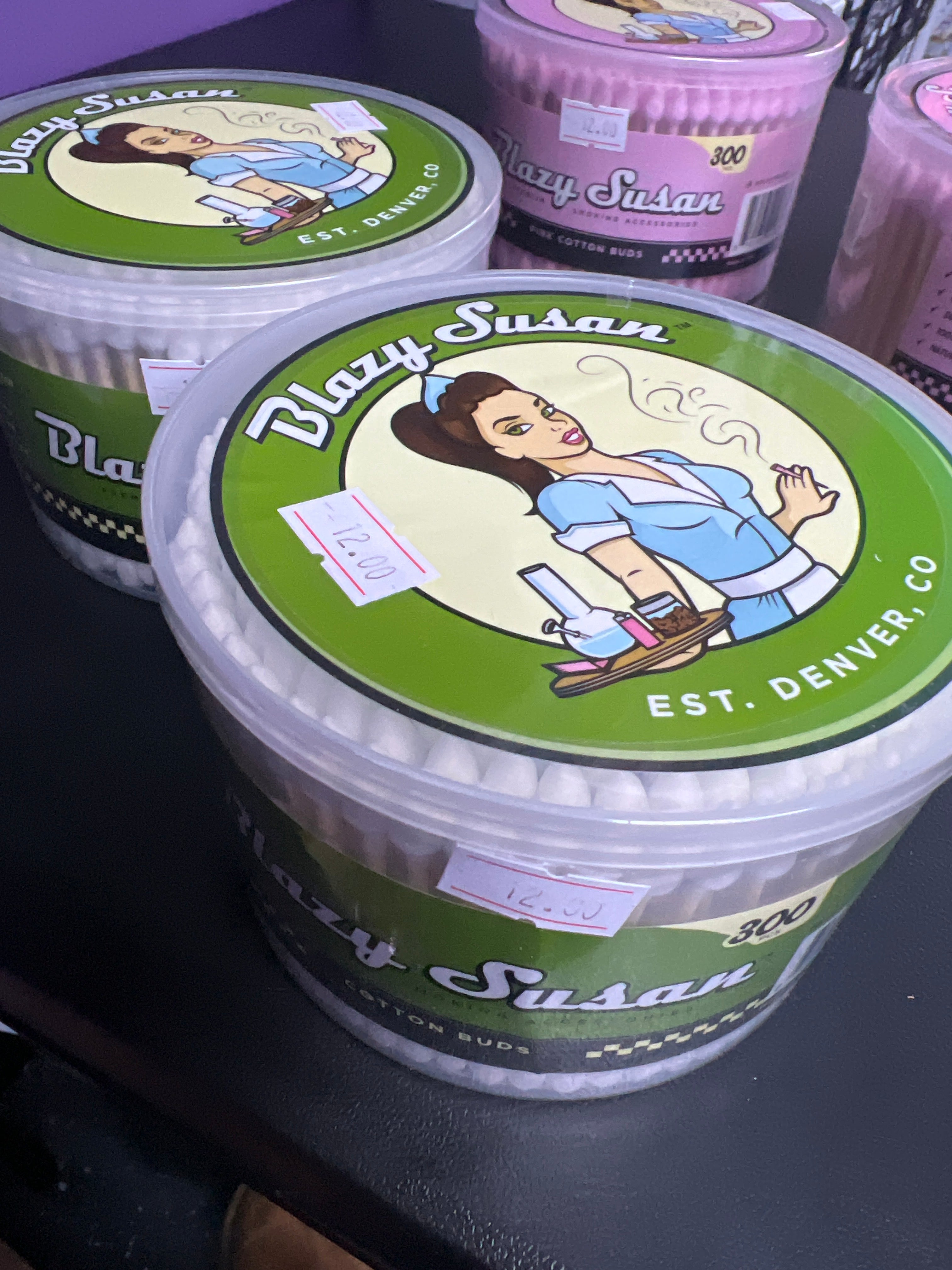 Blazy Susan Cotton Buds -GREEN 300ct