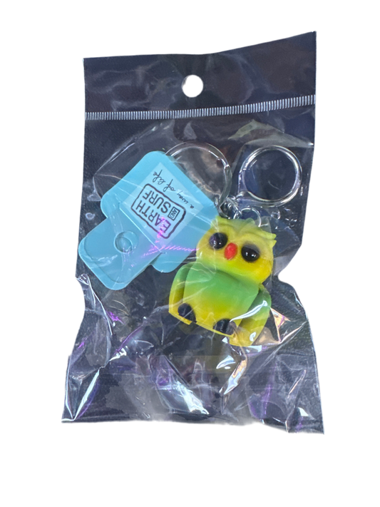 Earth Surf Owl Keychain