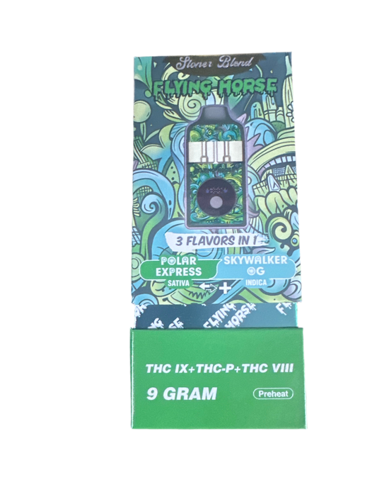 Flying Horse - 3 Flavors in 1 - Polar Express Sativa/Skywalker OG Indica - 9 Gram