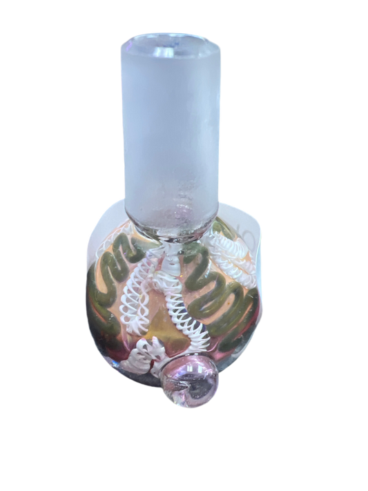 Green Swirl Detail Bowl With Bulb 1