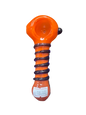 Orange Handpipe w/ Black Spiral