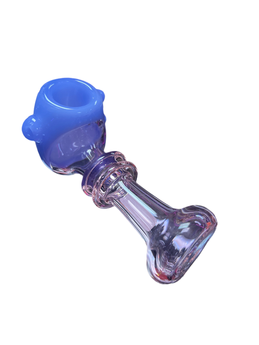 Purple and Pink Glass Hand Pipe
