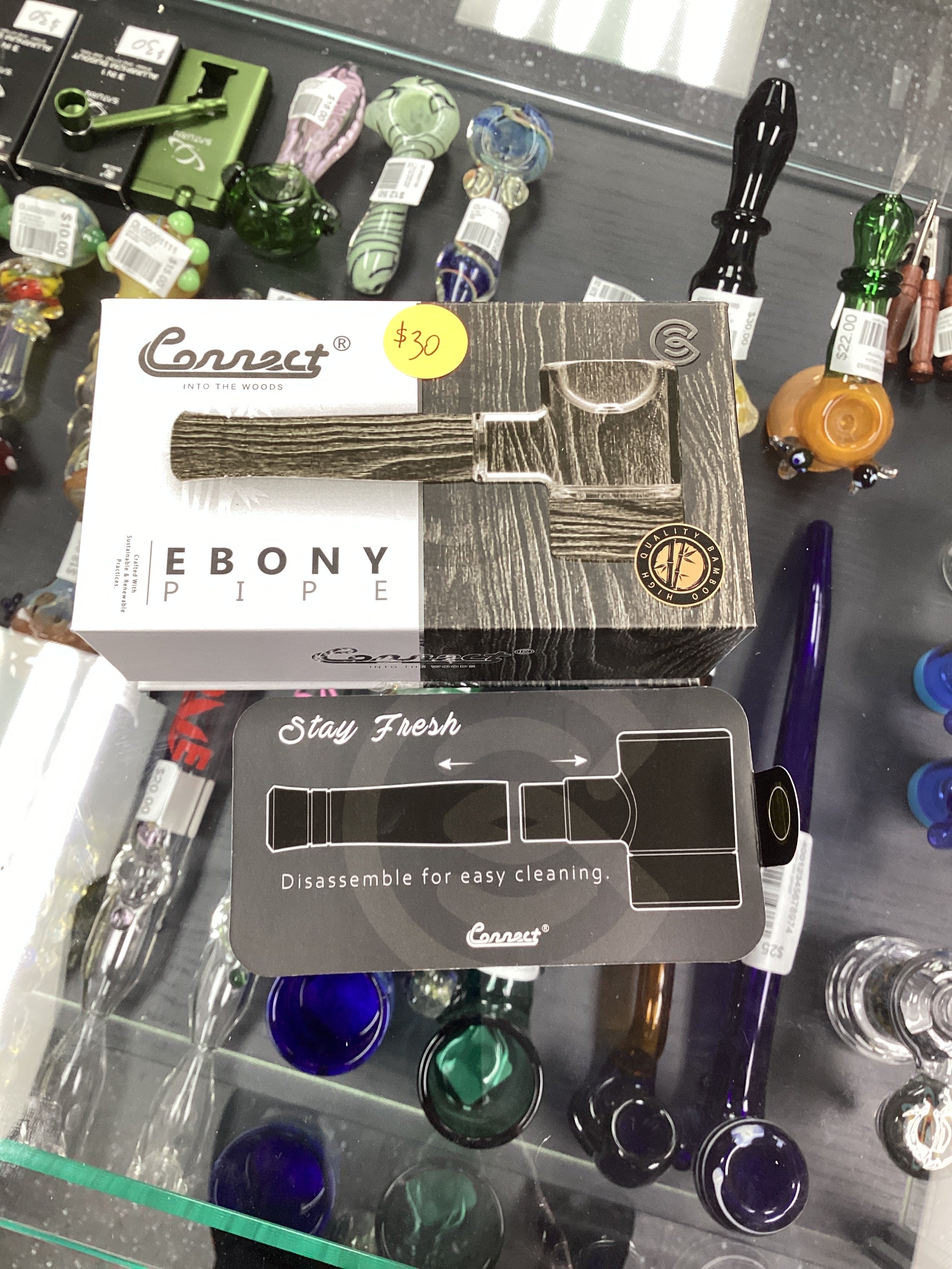 Connect Ebony Bamboo Hand Pipe