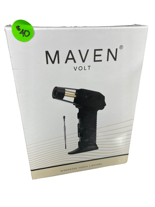 Maven Volt Windproof Butane Torch - Black