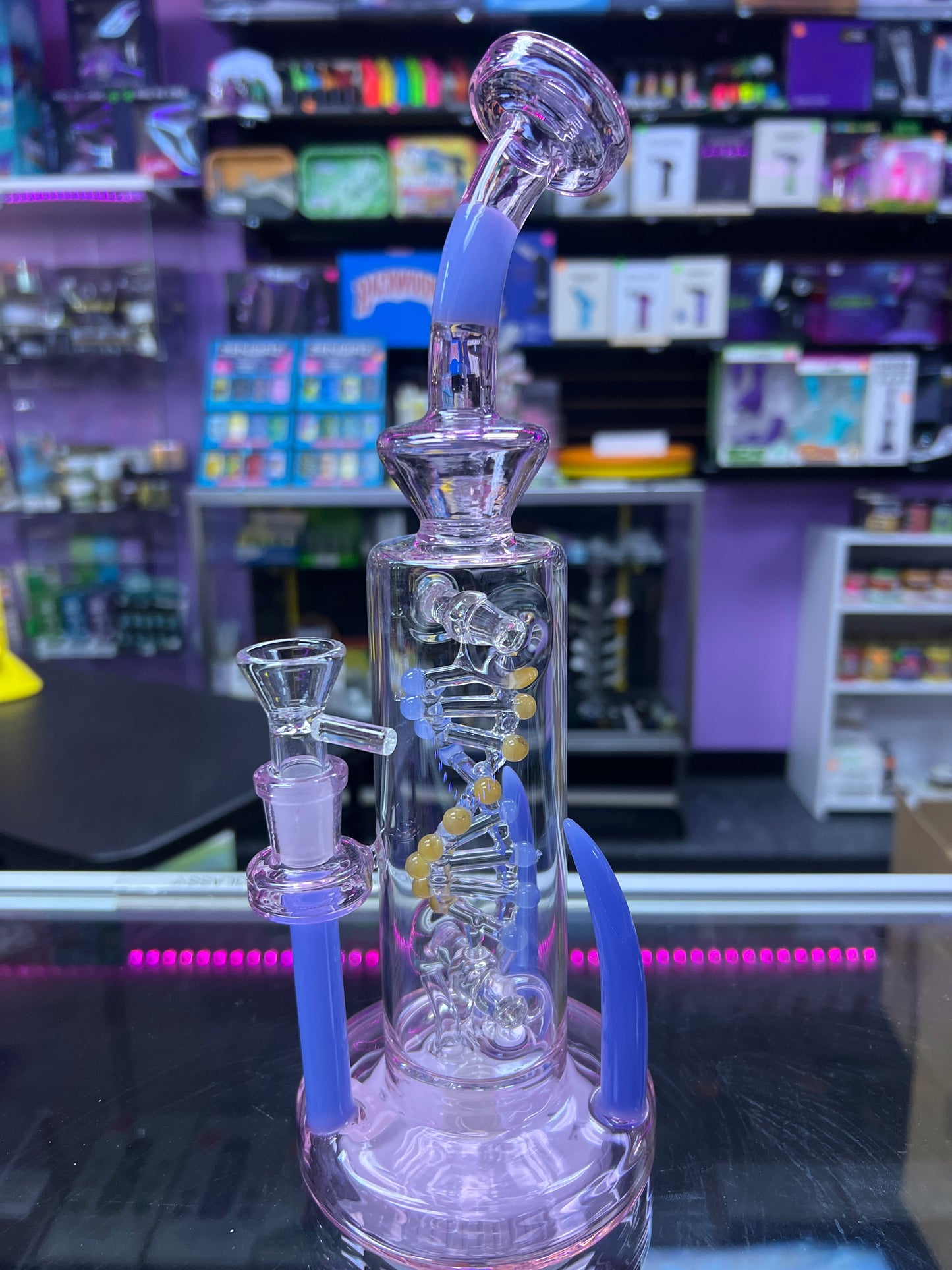 Purple and Pink Helix Water Pipe