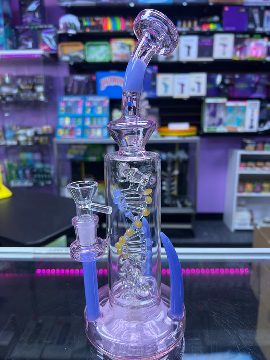 Purple and Pink Helix Water Pipe