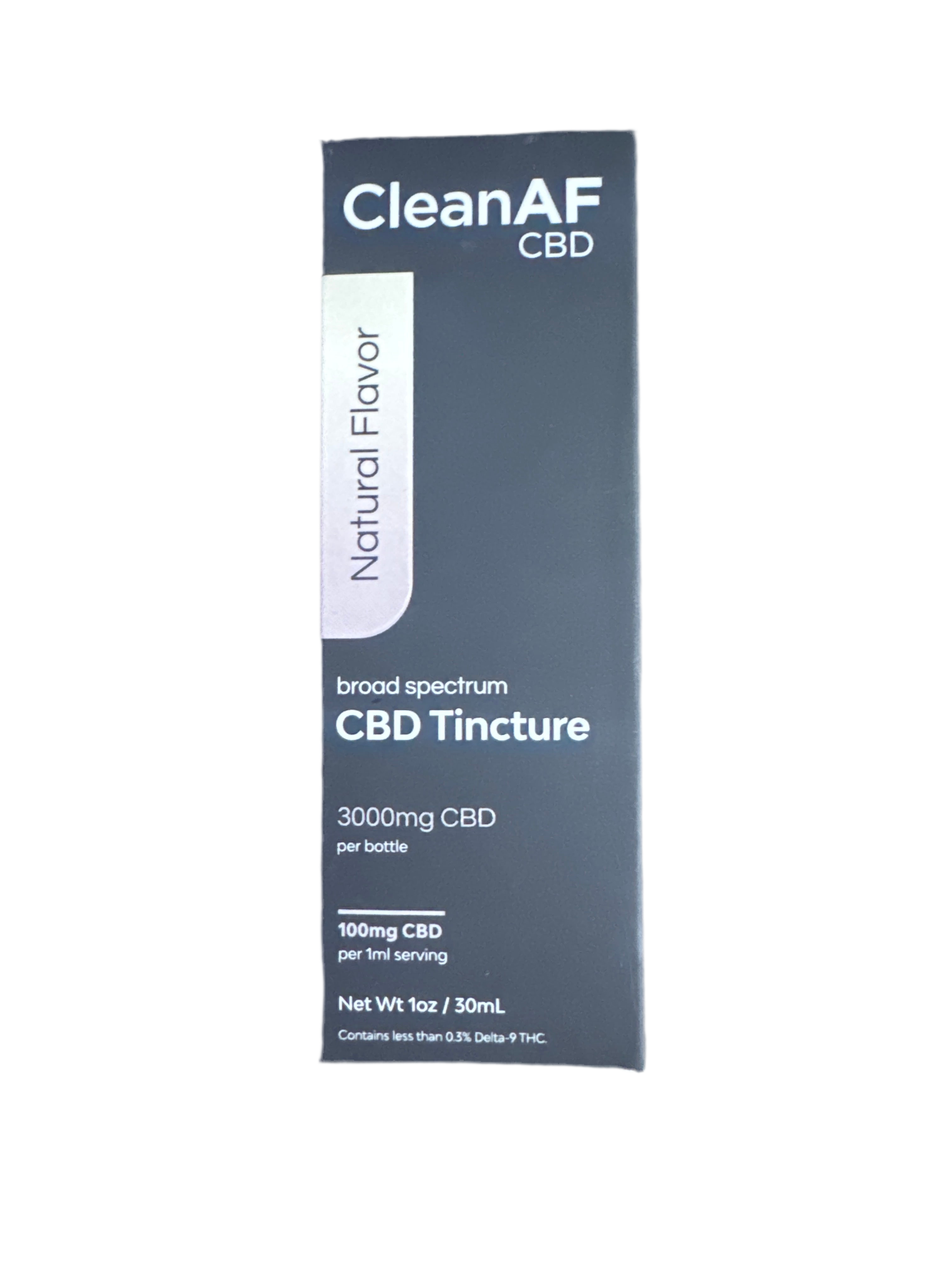 Clean AF - CBD Tincture - 3000 mg CBD Per Bottle - Natural Flavor