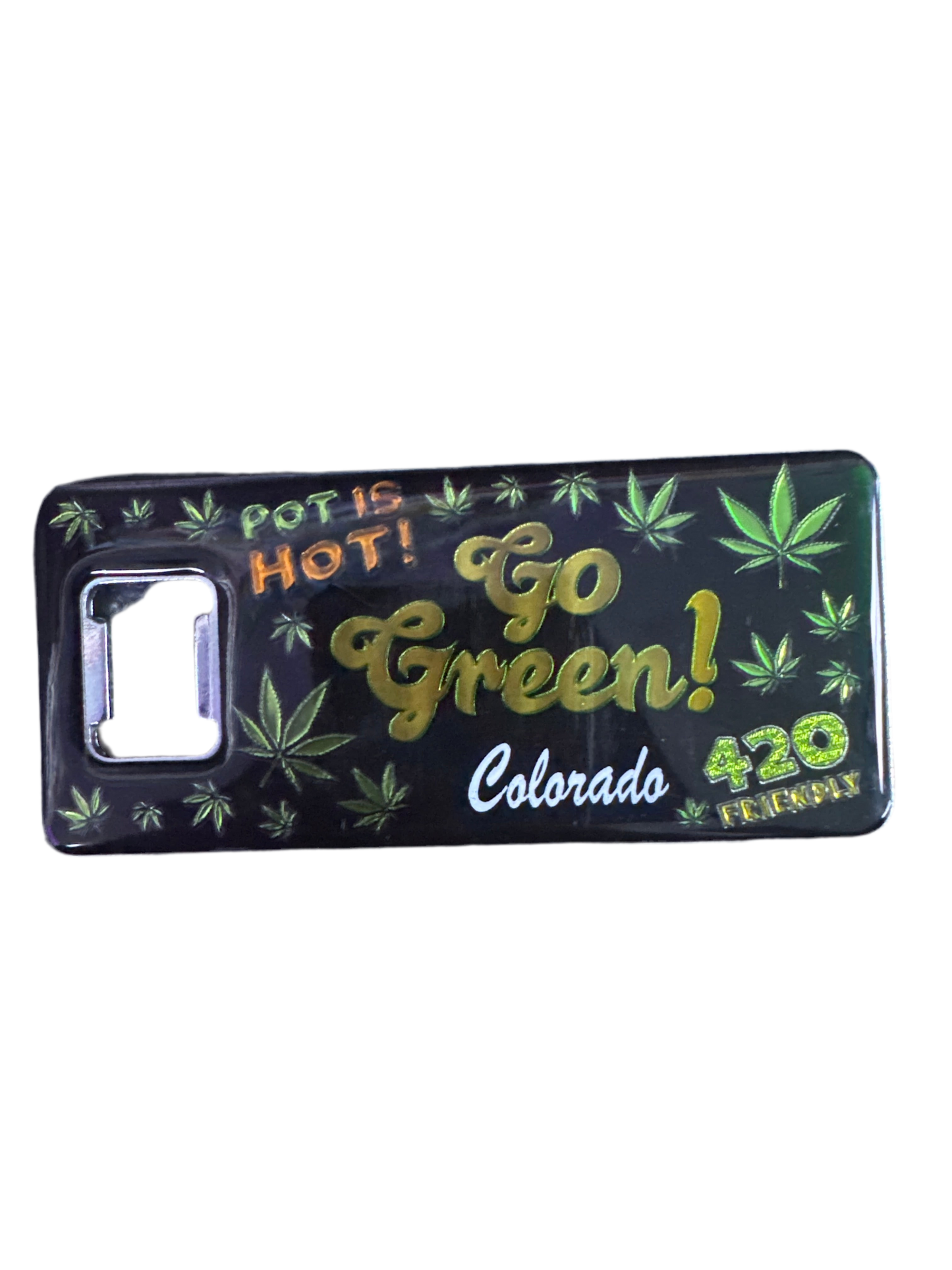 Go Green! Colorado 420 Bottle Opener & Magnet