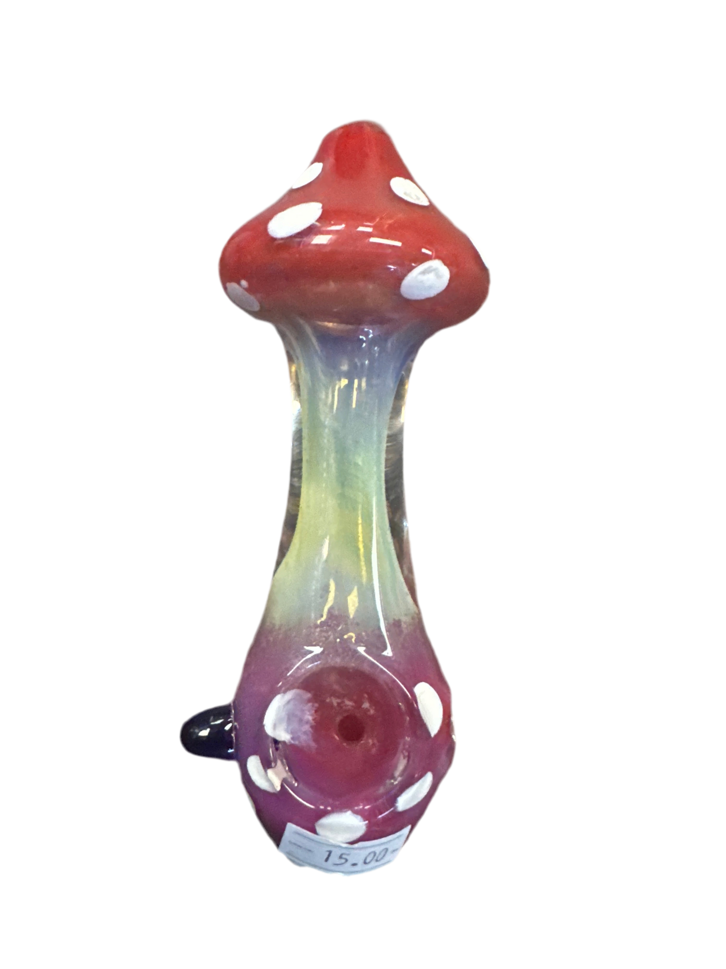 Long Red Top Mushroom Handpipe