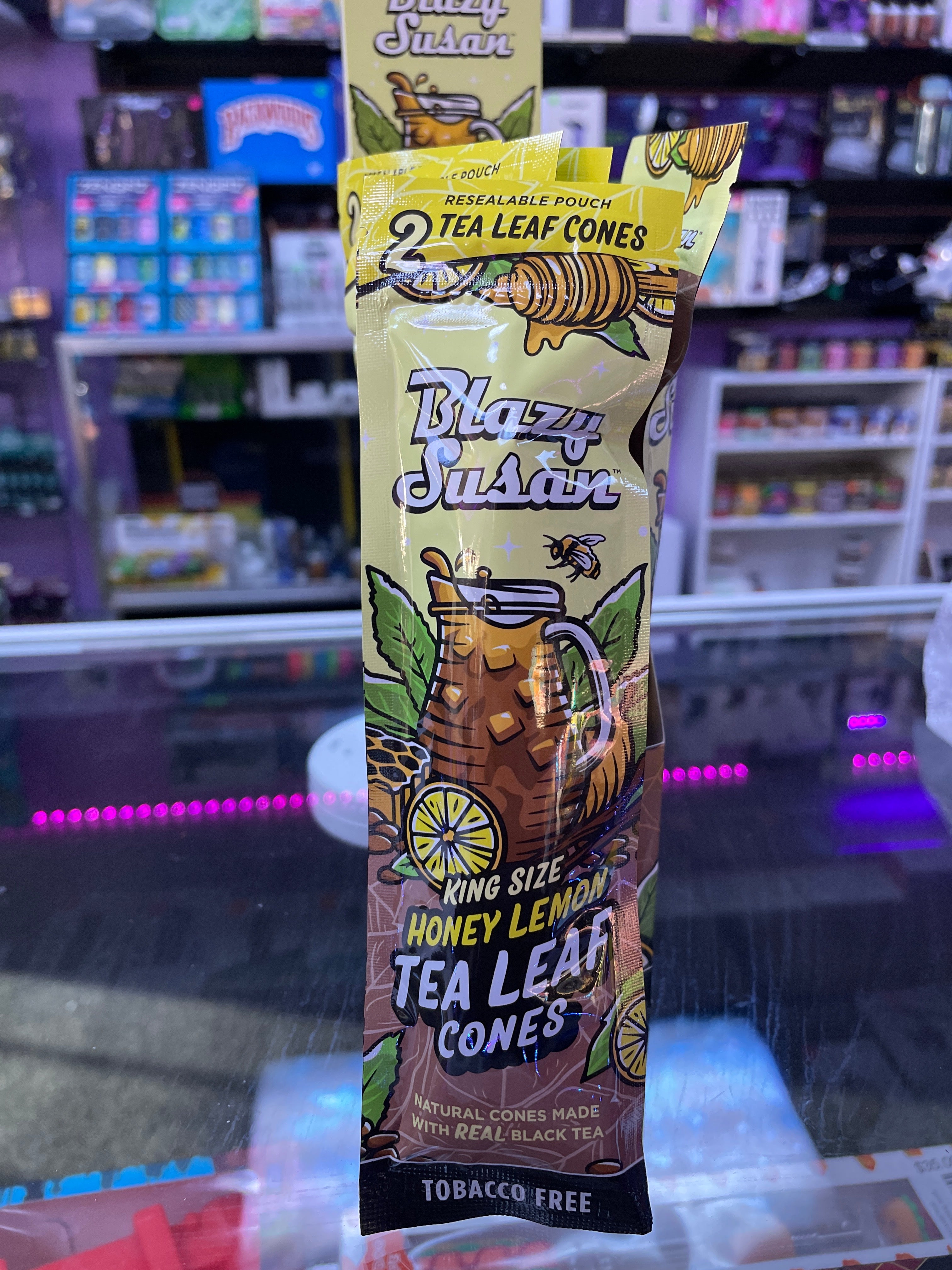 Blazy Susan King Size Honey Lemon Tea Leaf Cones 2ct