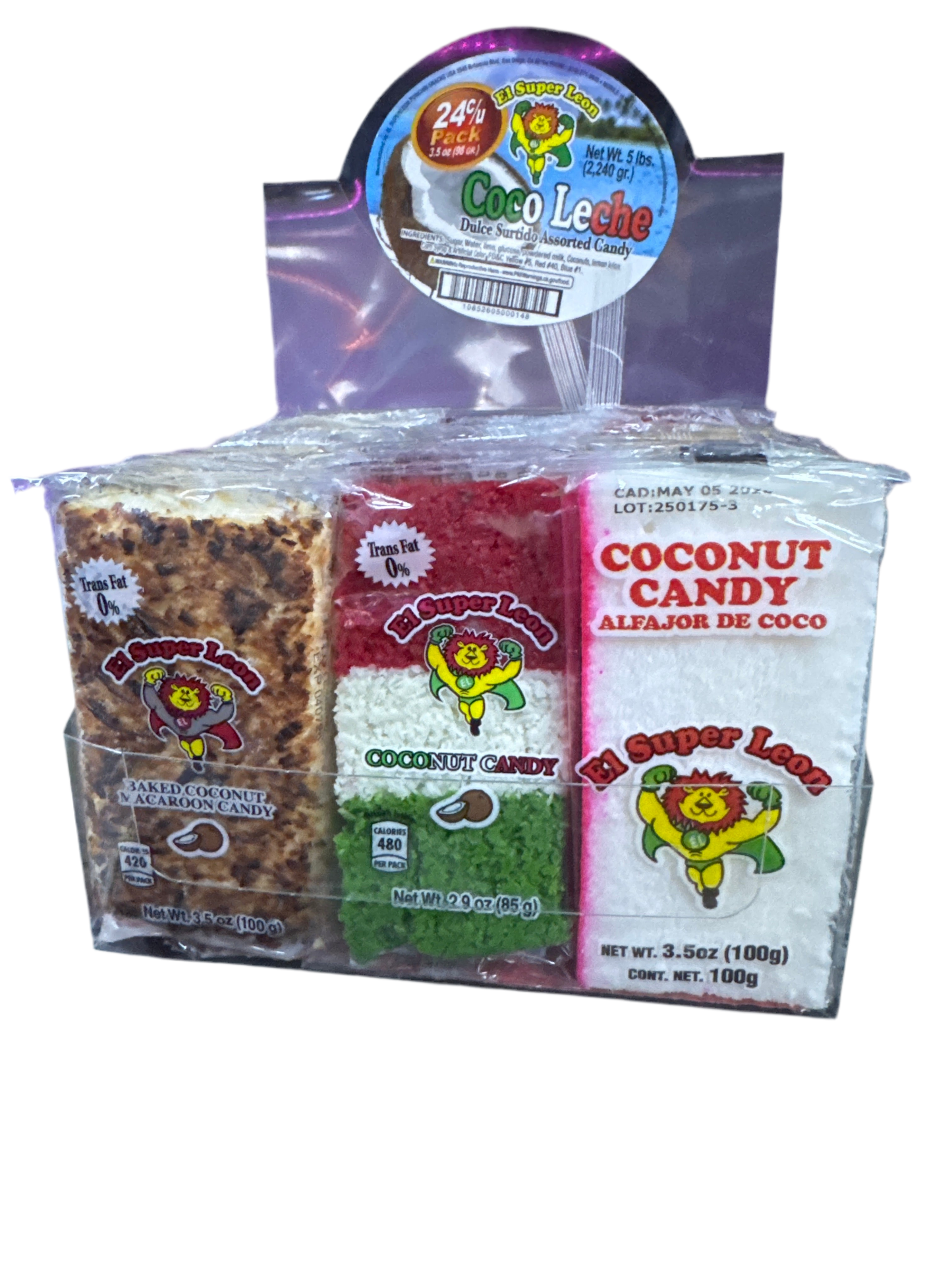 El Super Leon Baked Coconut Candy
