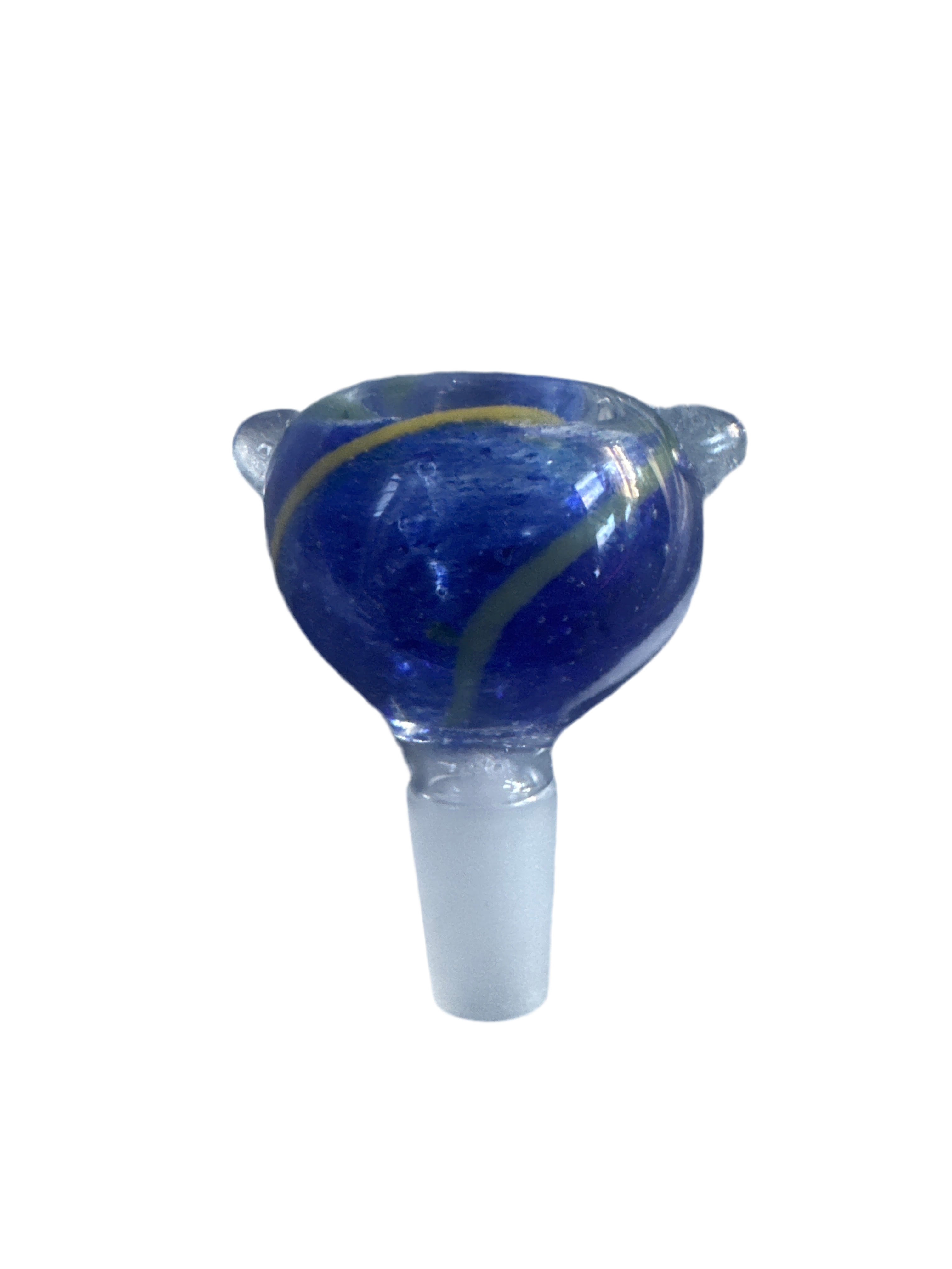 Blue w/ Yellow Stripes Bowl - 14mm